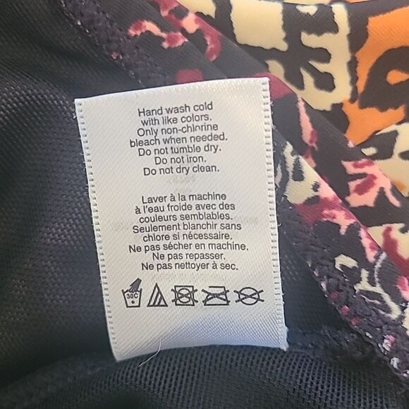 Coldwater Creek One Piece Swim Dress Multicolored Patchwork Print Size 12 - Picture 14 of 14